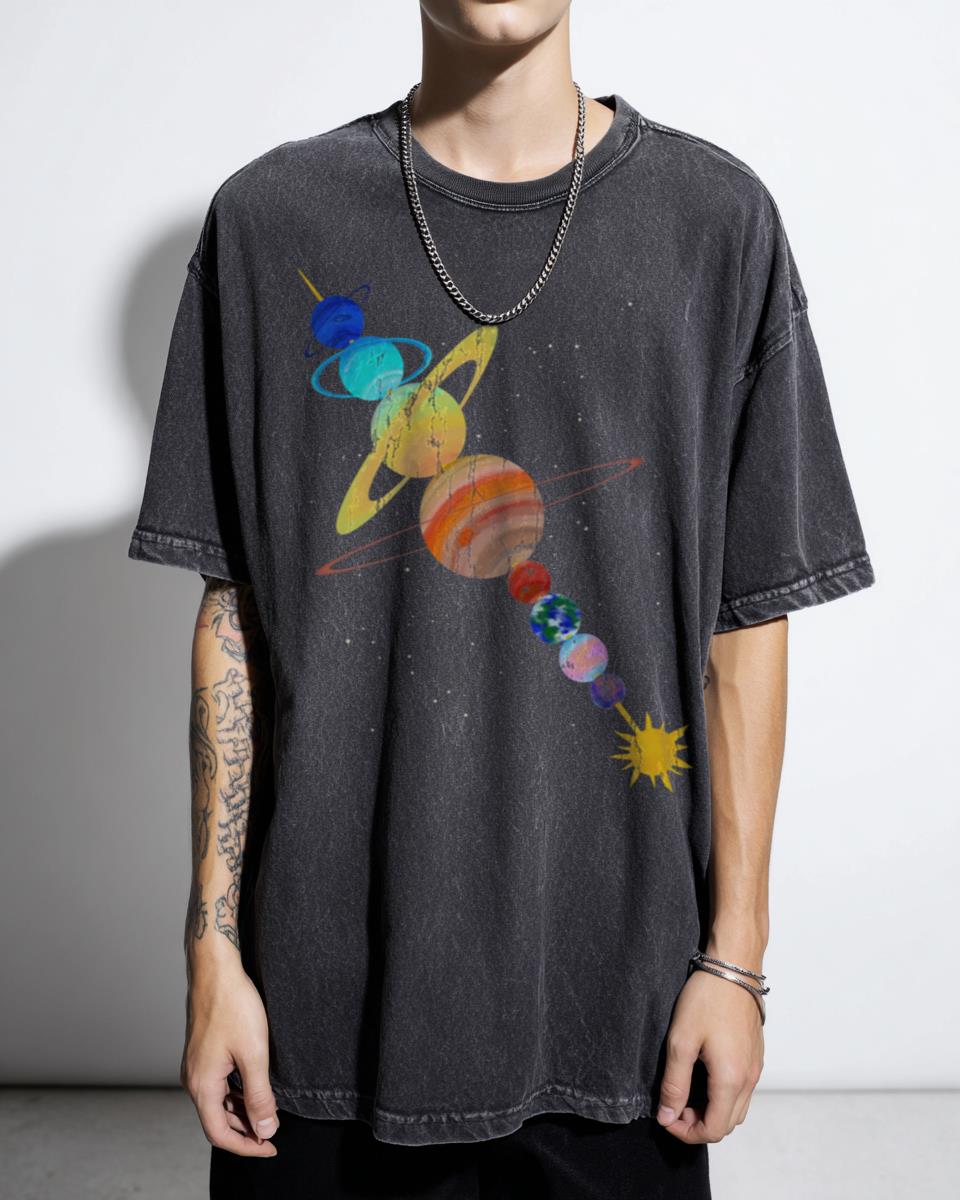 Cosmobob Astronaut T-Shirt - Funny Solar System Space Planets Art