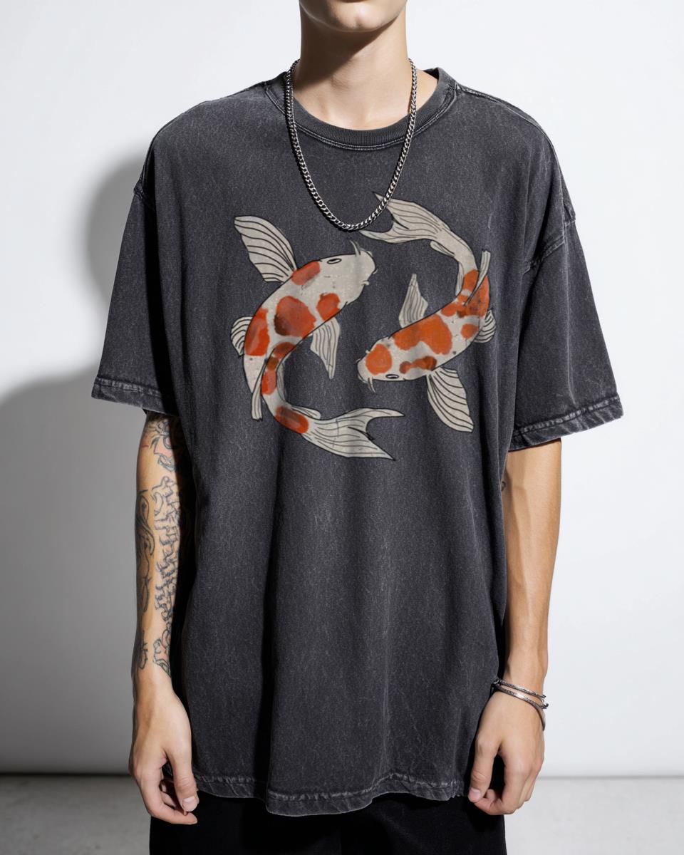 Coy as a Koi Fish T-Shirt - Edgy Nature Orange Vsco Aesthetic