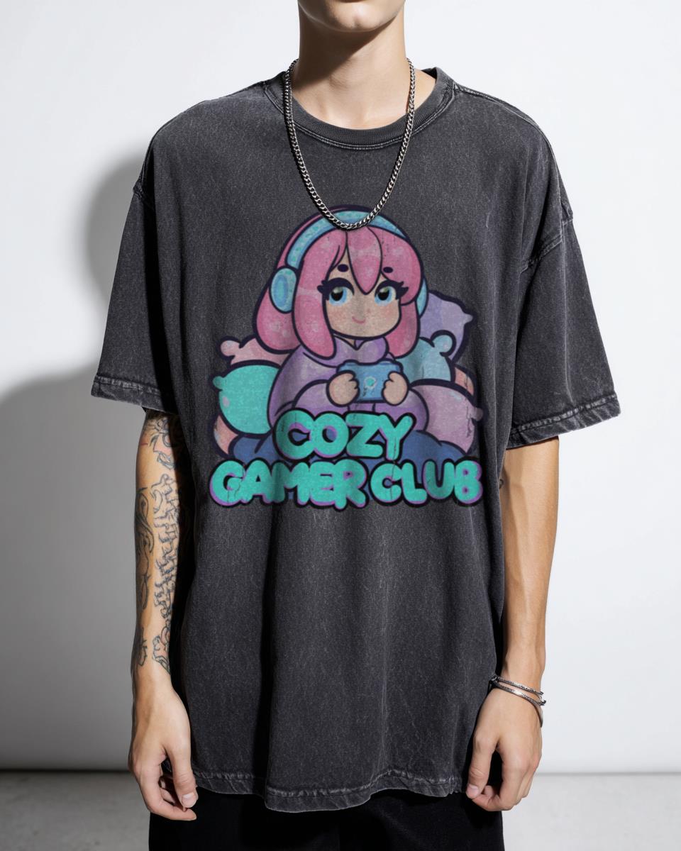 Cozy Gamer Club T-Shirt | Stardew Valley Anime Girl Fan
