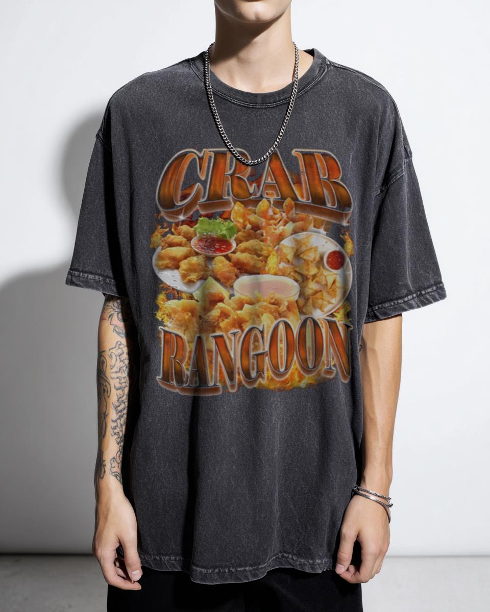 Crab Rangoon Meme T-Shirt | 90s Bootleg Rap Food Tee