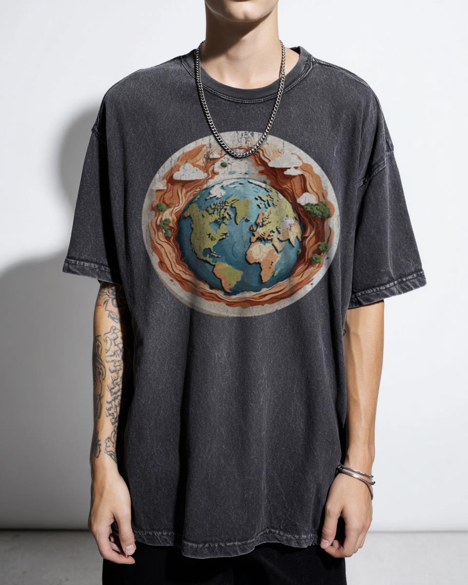 Creative Reimagined Planet Earth #4 Space Exploration T-Shirt - Unique Art Unisex Tee