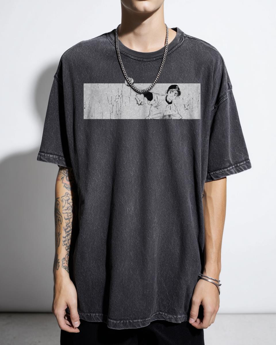 Cross Game Baseball Anime Sketch T-Shirt - Adachi Mitsuru Sports Manga Unisex