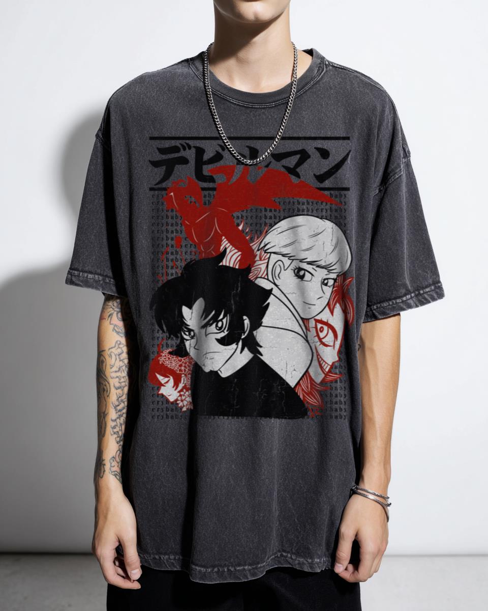 Crybaby Devilman Psycho Anime T-Shirt - Akira Fudo Miki Fan