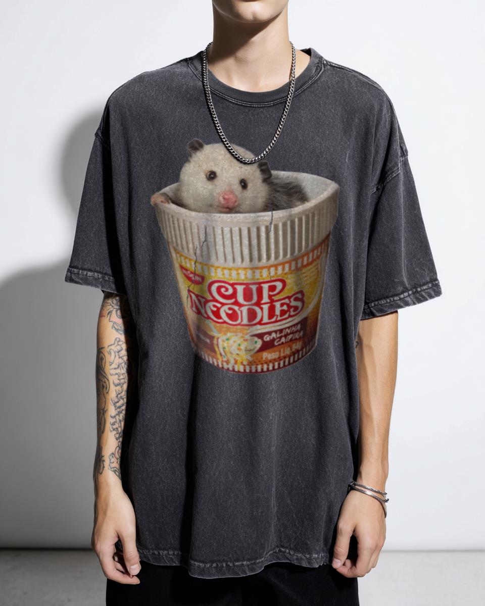 Cup O' Possum T-Shirt - Funny Kawaii Ramen Anime Meme Art