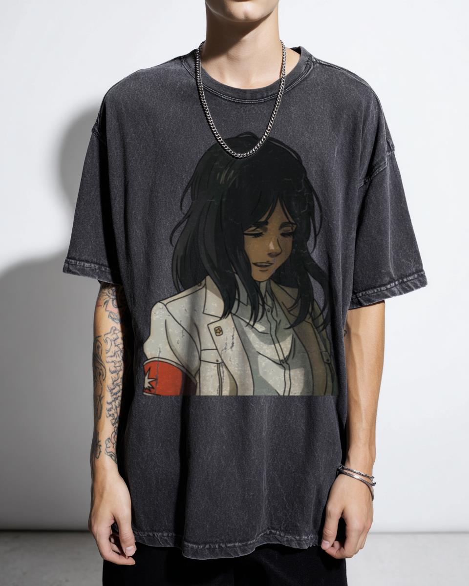 Cute Anime Soldier Warrior T-Shirt - Japanese Military Manga Style