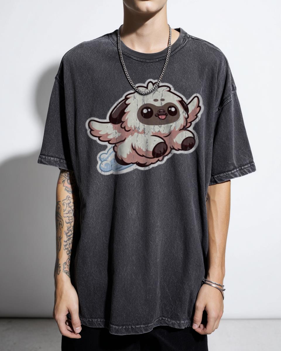 Cute Baby Appa 'Learning to Soar' Avatar T-Shirt - Flying Bison Animated Fan