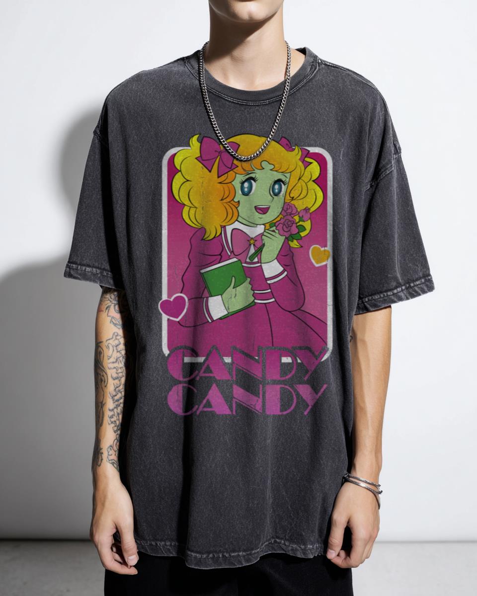 Cute Chibi Candy Candy Anime T-Shirt - 80s Kawaii Japanese Cartoon Unisex