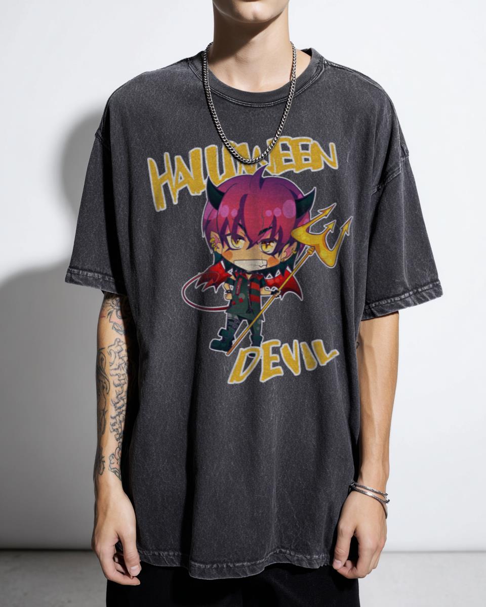 Cute Chibi Devil Akira Halloween T-Shirt - Anime Manga Idol Unisex