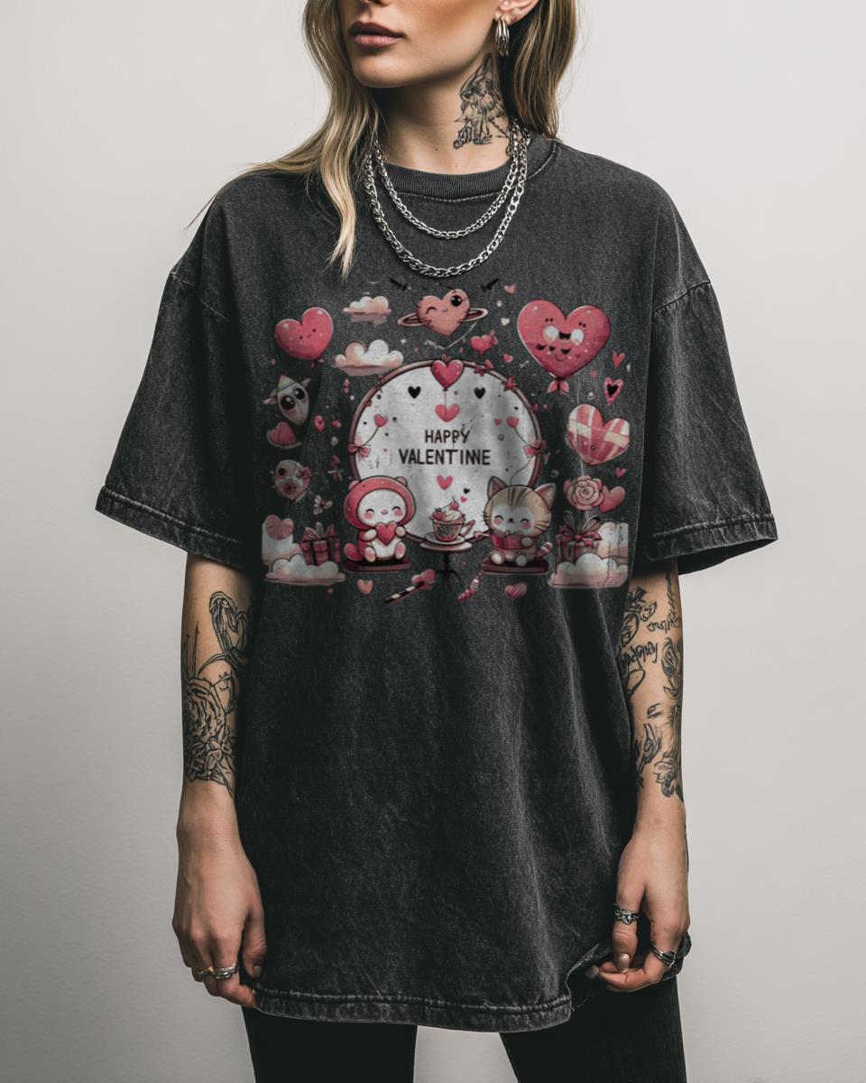 Cute Chibi Fantasy Valentine T-Shirt – Romantic Pastel Anime Love Gift