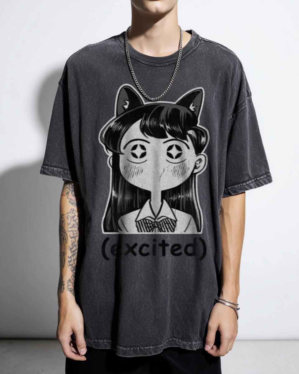 Cute Chibi Neko Komi San Manga Meme T-Shirt - Funny Anime Girl Trending Tee