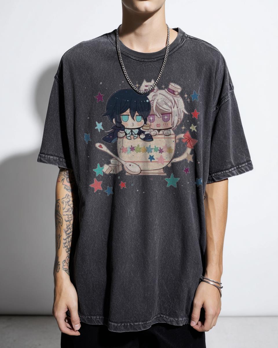 Cute Chibi Vanitas & Noé Anime T-Shirt - Case Study of Vanitas Shonen Manga Apparel