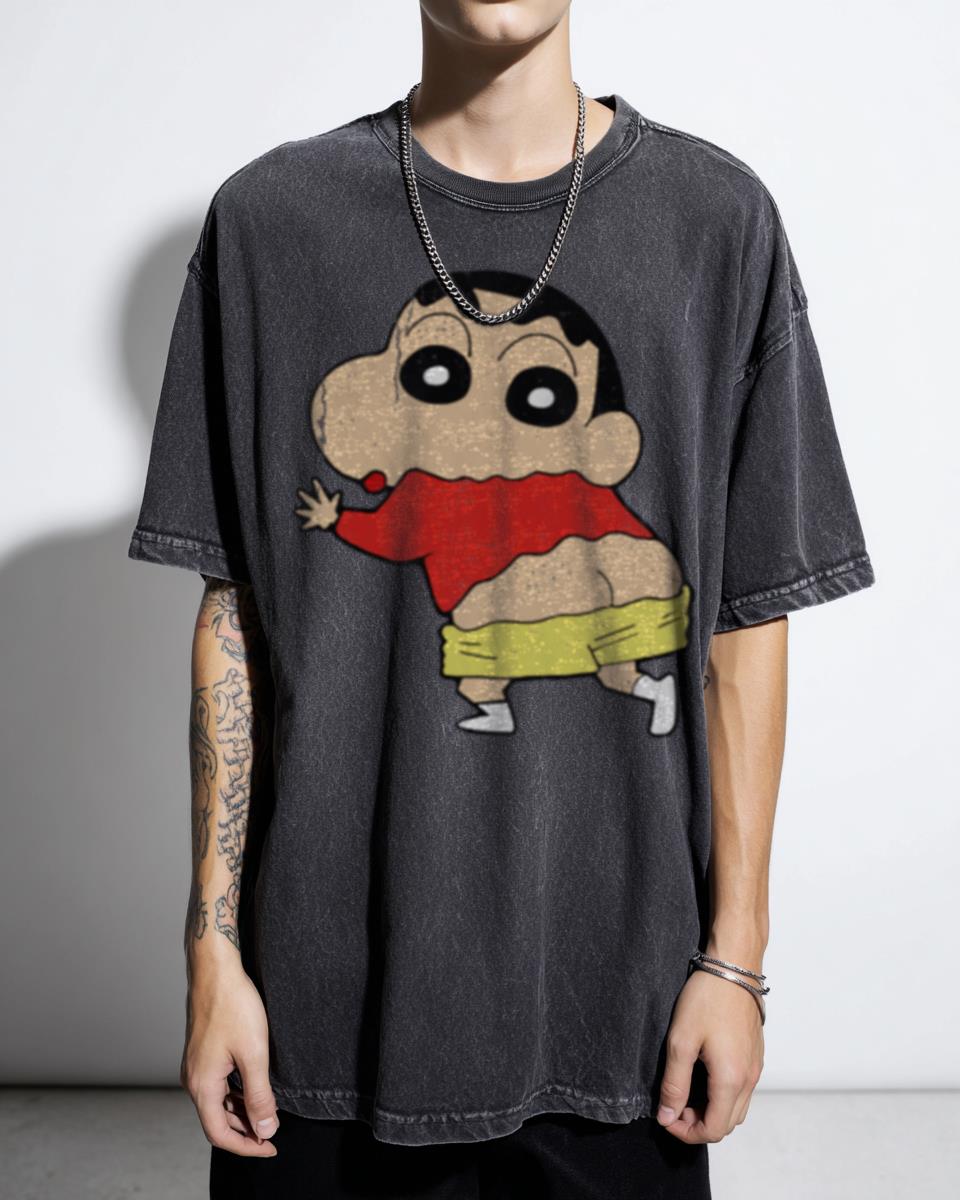 Cute Crayon Shin-Chan Classic Cartoon T-Shirt - Japanese Anime Kids Unisex