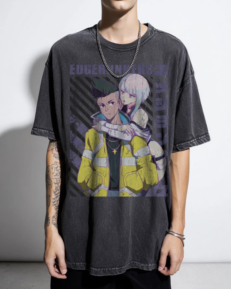 Cute Cyberpunk Edgerunners Anime Girl T-Shirt - Kawaii Japanese Sci-Fi Manga Fan