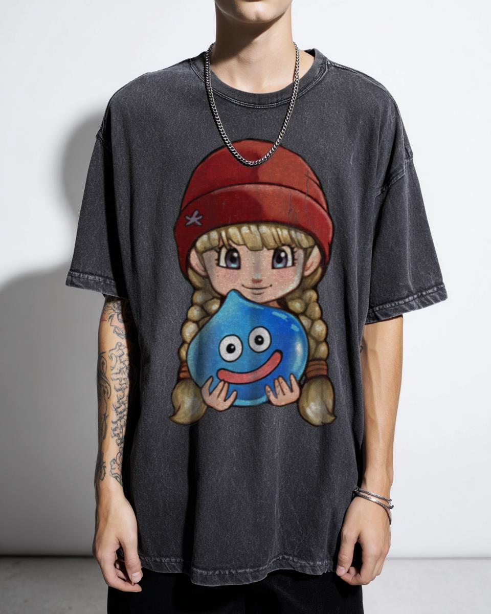 Cute Dragon Quest XI Veronica & Slime Anime T-Shirt - DQXI Video Game Fan Apparel