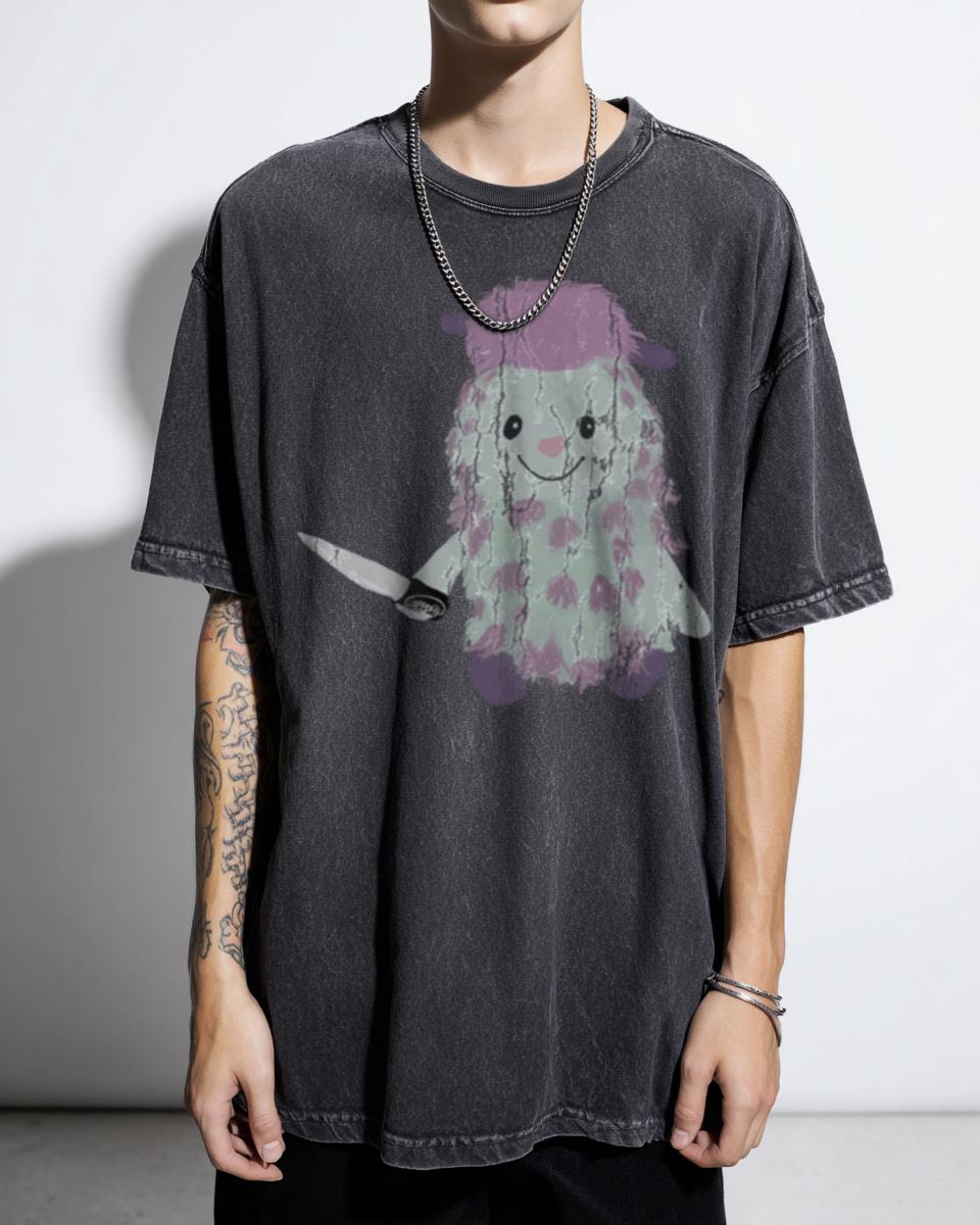 Cute Fantasy Creature 'Bibble Attack' Graphic T-Shirt - Whimsical Art Unisex