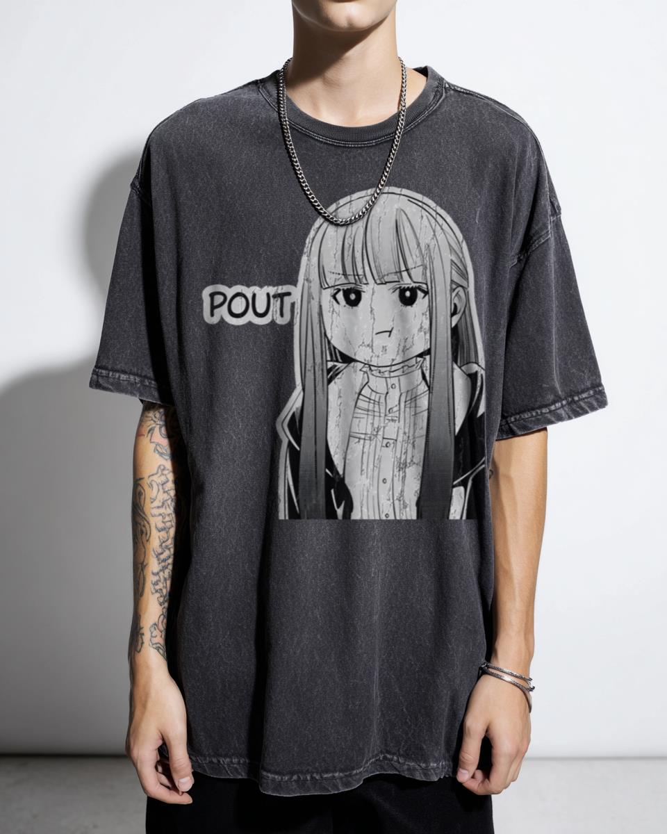 Cute Fern Pout Frieren Anime Manga T-Shirt - Sousou No Frieren Character Tee