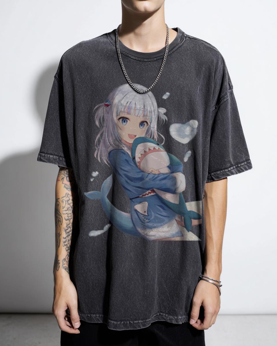 Cute Gawr Gura Peeker Hololive EN Vtuber T-Shirt