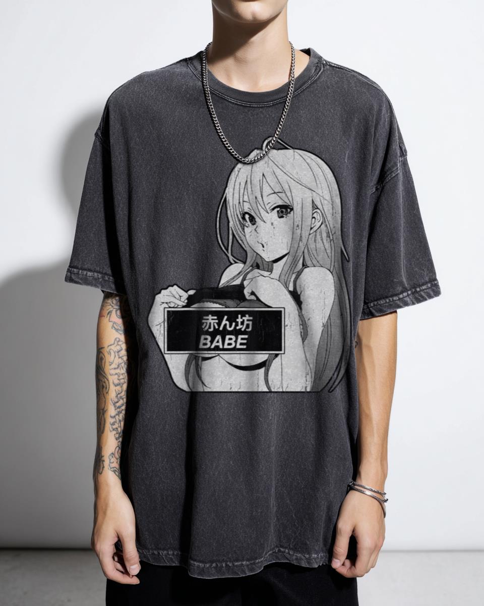 Cute Japanese Anime Waifu Girl T-Shirt - Kawaii Otaku Fan