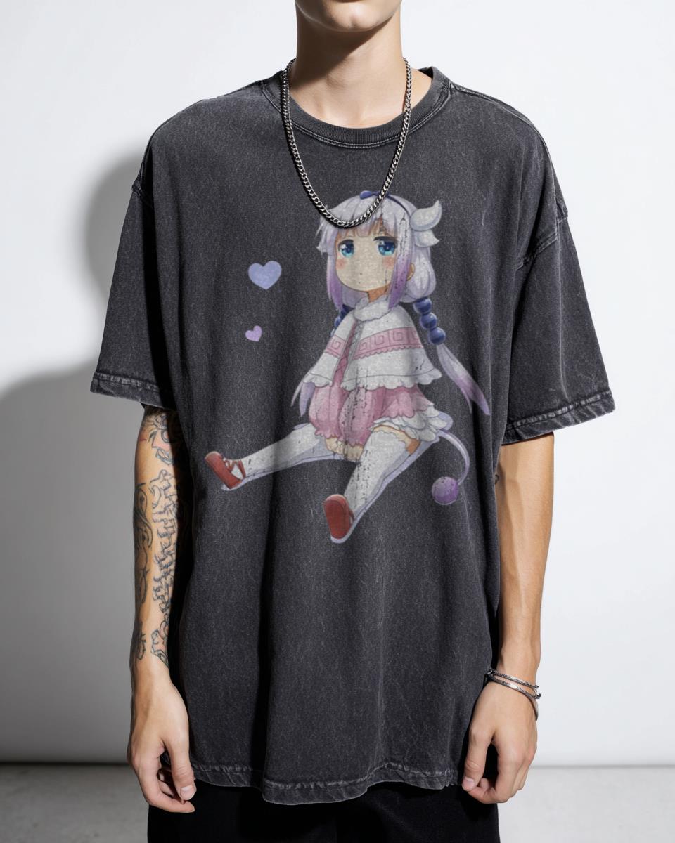 Cute Kanna Kamui Dragon Maid Anime T-Shirt - Miss Kobayashi's Kawaii Fan Unisex