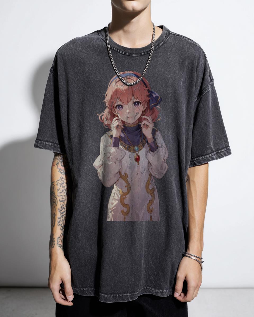 Cute Kawaii Anime Girl 'Genny' T-Shirt - Adorable Waifu Gaming Tee