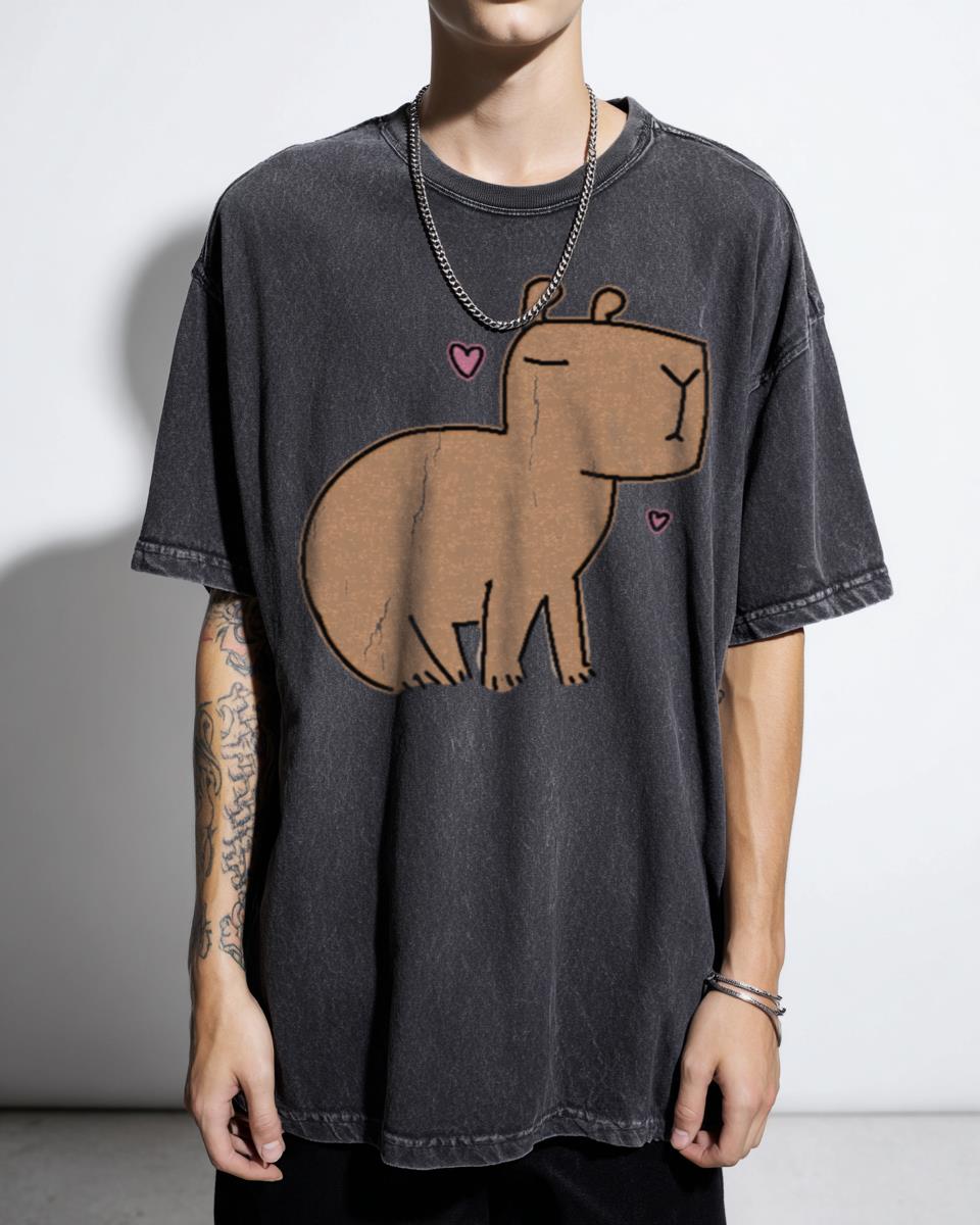 Cute Kawaii Capybara Critter T-Shirt - Cartoon Animal Lover Gift