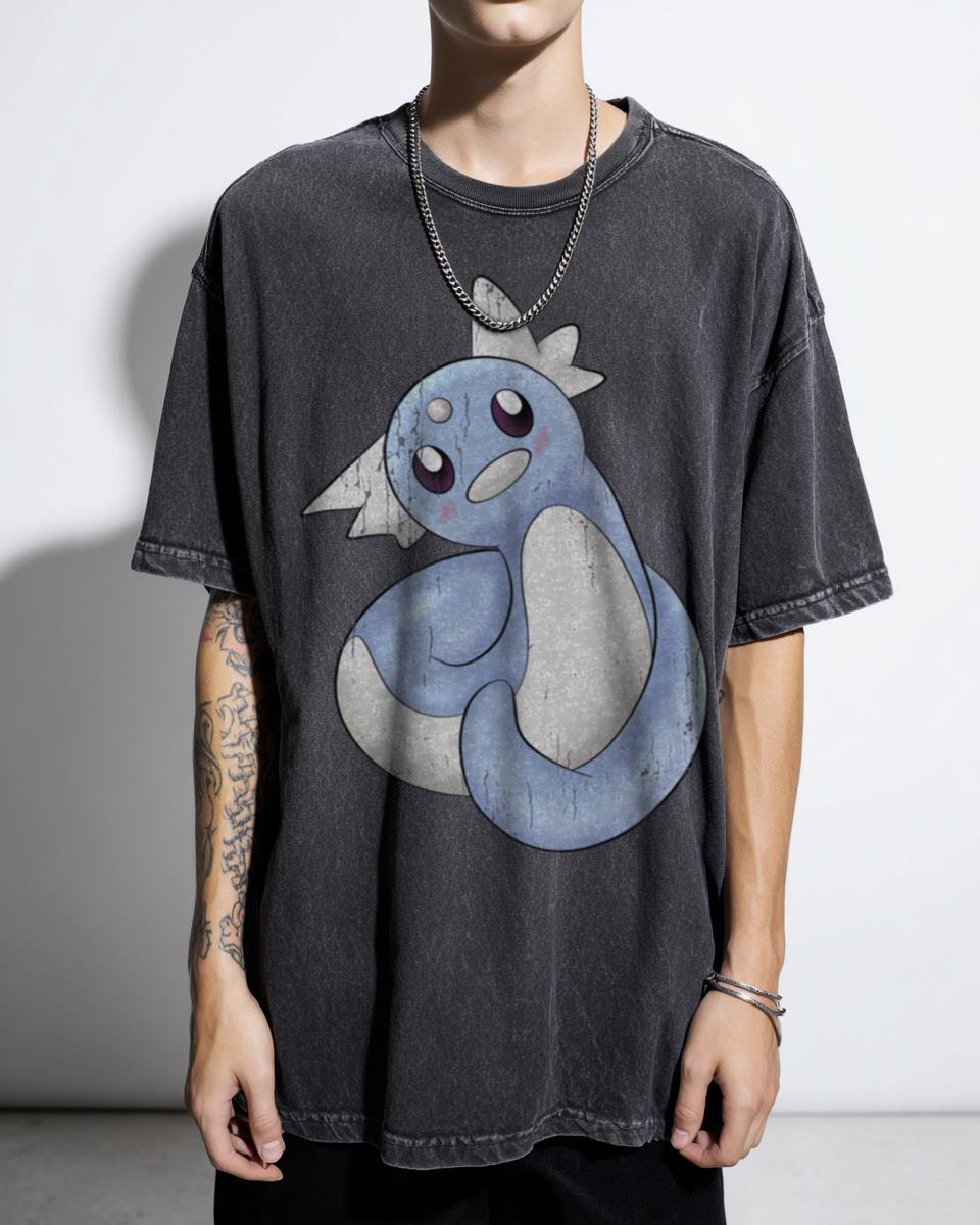 Cute Kawaii Dratini Pokémon Anime T-Shirt - Adorable Manga Creature Tee