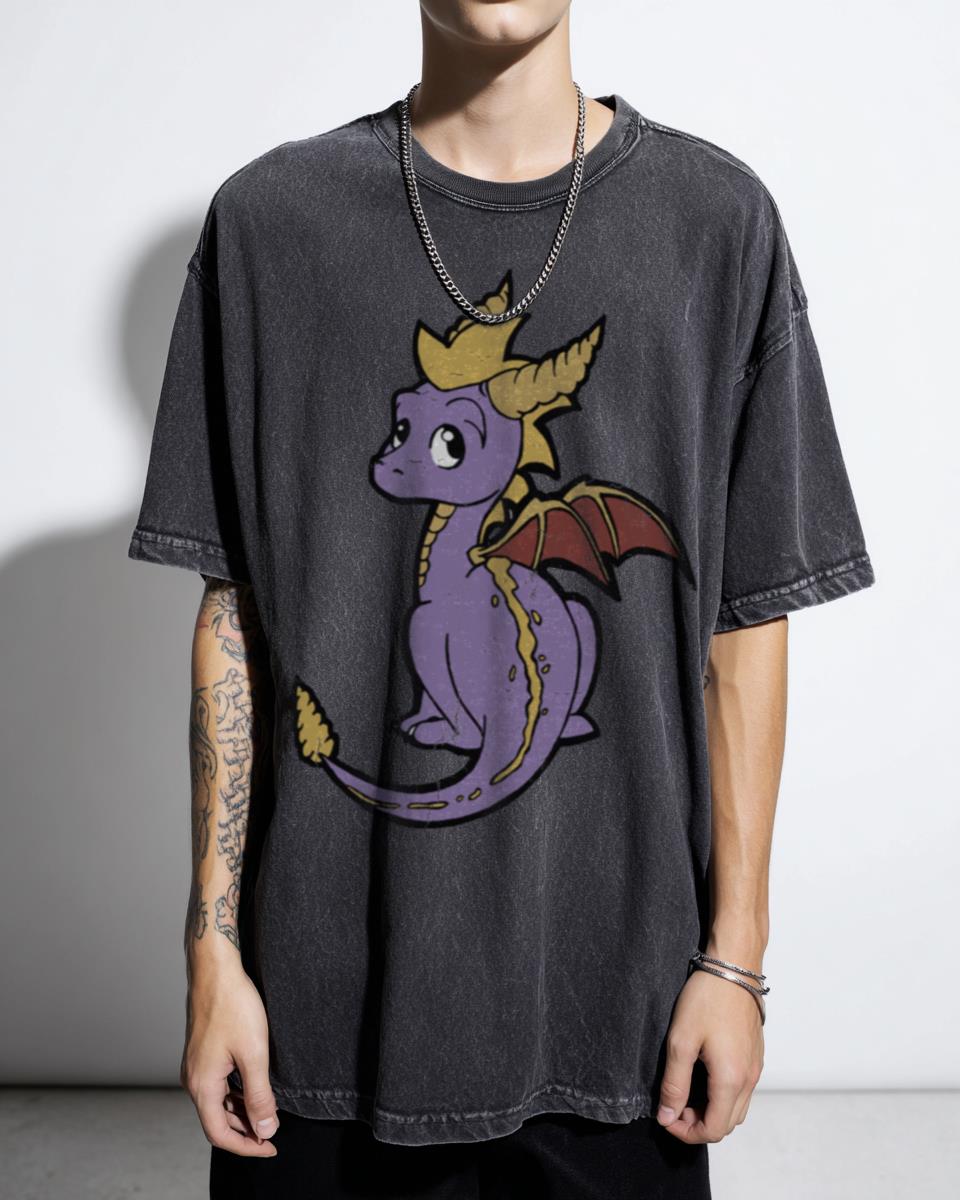 Cute Little Purple Dragon Spyro T-Shirt - Video Game Fan Art Kids Tee