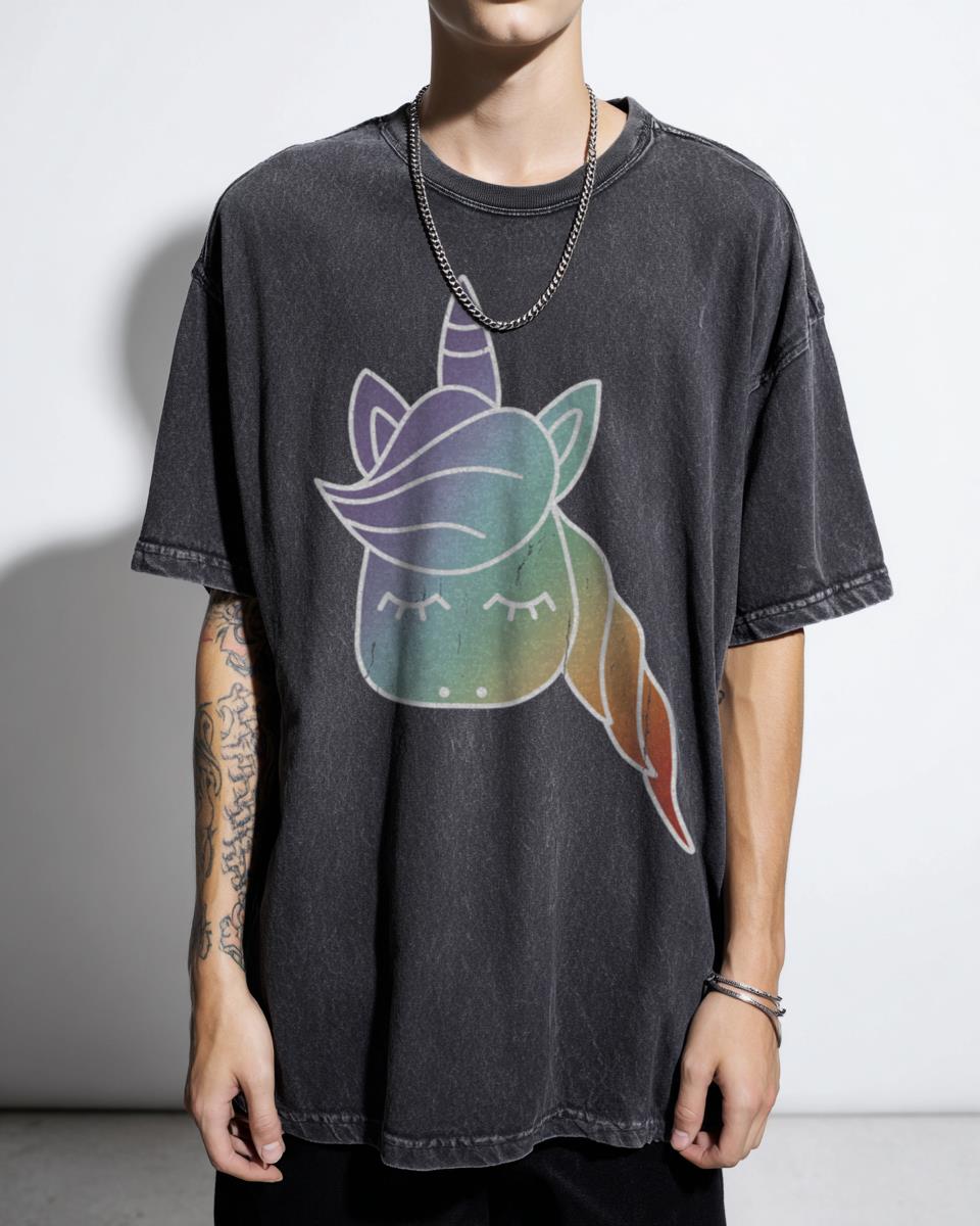 Cute Magical Unicorn Face T-Shirt - Pastel Fairytale Princess Girl Gift