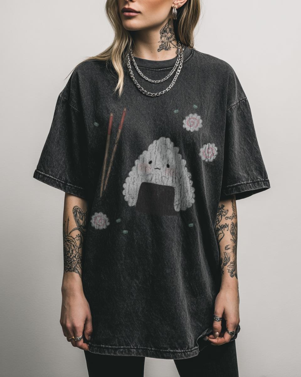Cute Onigiri Kawaii Japanese Food Anime Tee