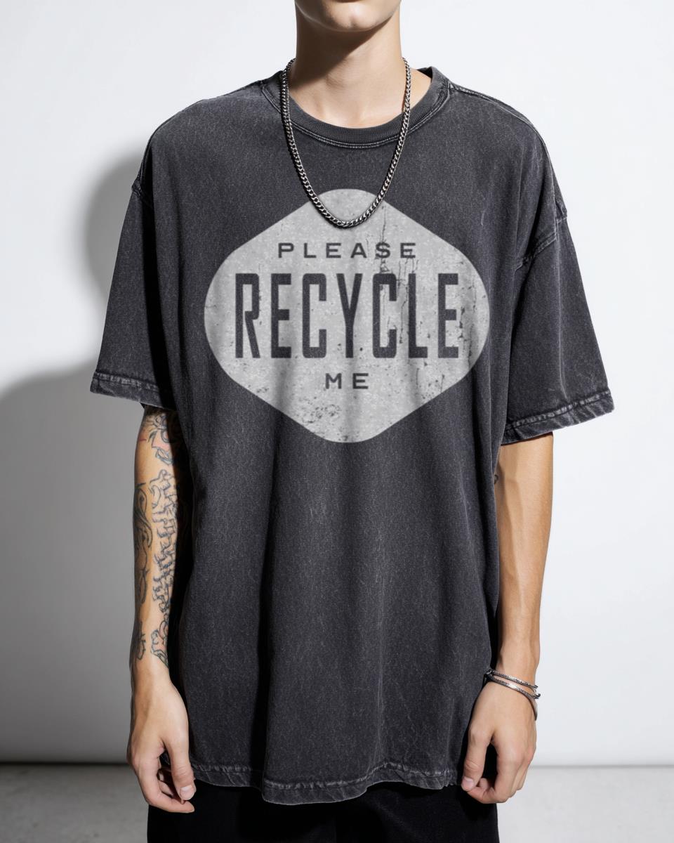 Cute Orange Recycle Me Graphic T-Shirt - Eco-Friendly Save The Planet Unisex