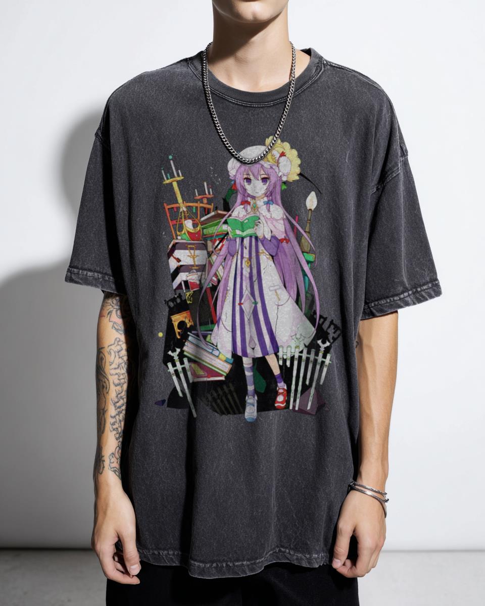 Cute Patchouli Knowledge Touhou Project Anime Girl T-Shirt - Japanese Fantasy Gamer