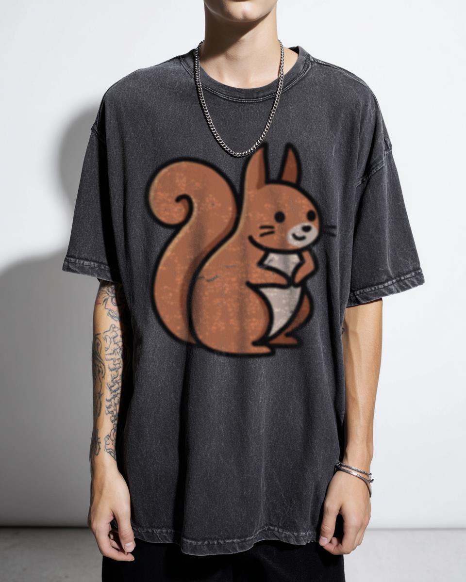 Cute Red Squirrel T-Shirt | Kawaii Anime Animal Graphic Tee