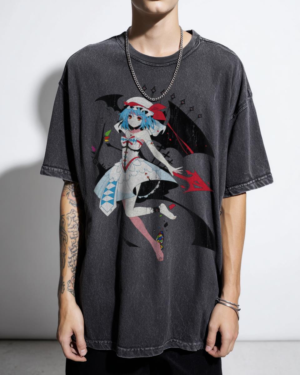 Cute Remilia Scarlet Touhou Project Anime Vampire Girl T-Shirt - Japanese Fantasy Gamer