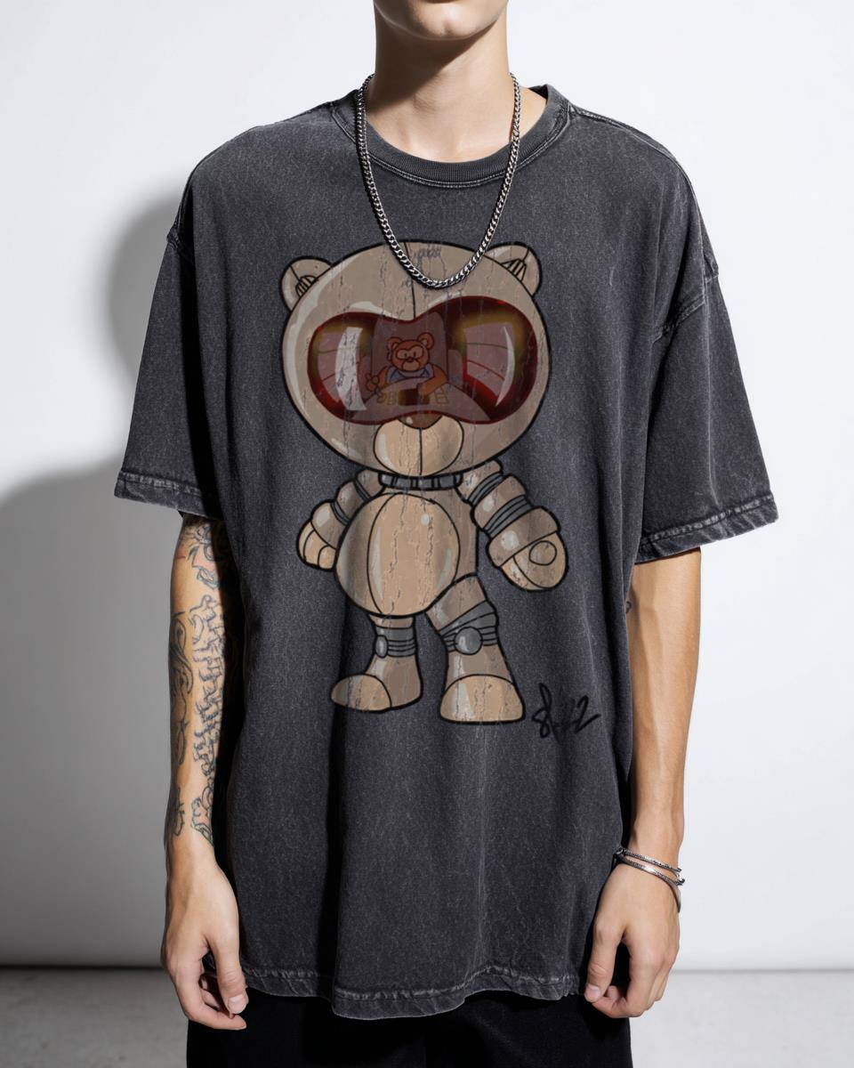 Cute Sci-Fi Teddy Bear Mecha Robot T-Shirt - Kawaii Cartoon Bear Art Unisex