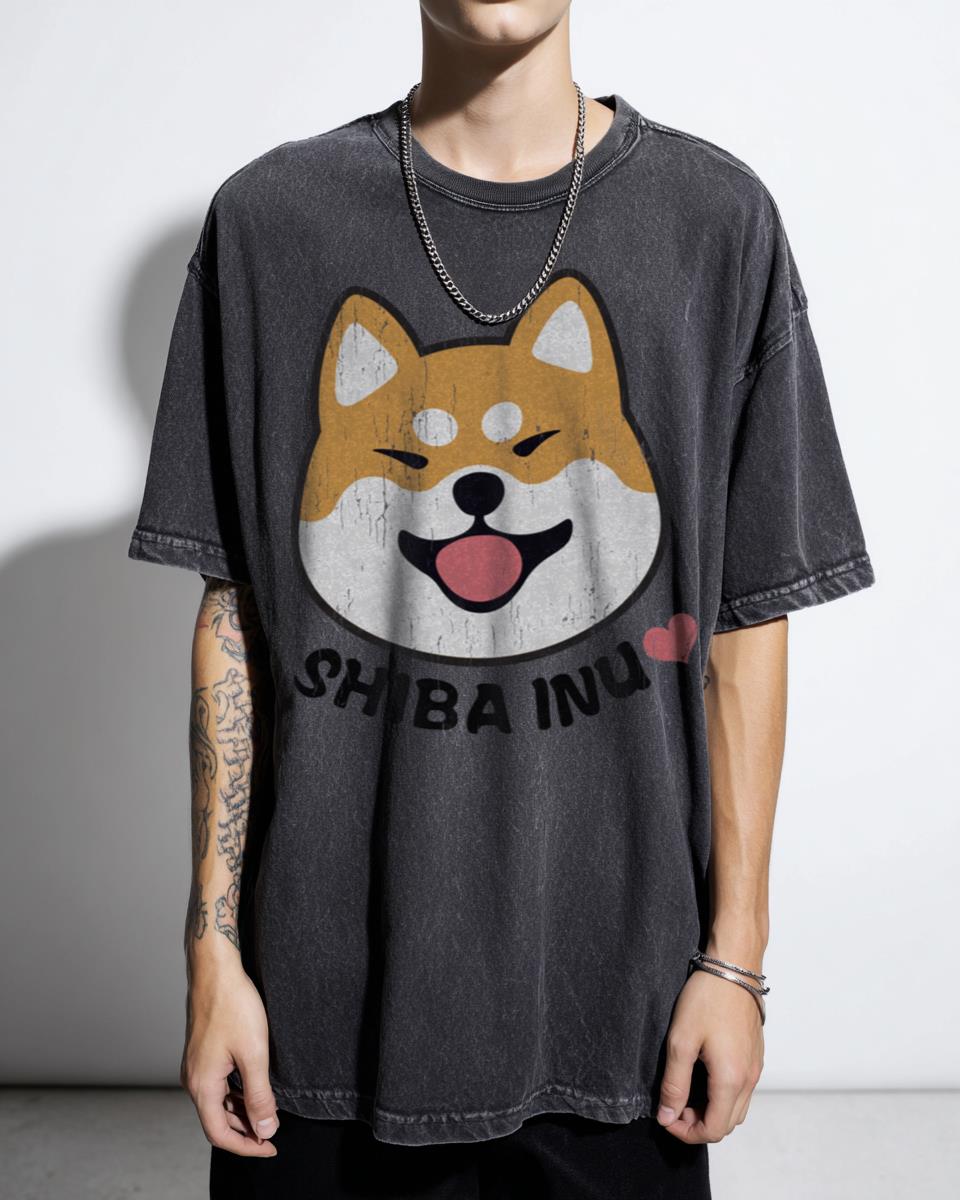 Cute Shiba Inu Puppy Anime T-Shirt - Japanese Dog Breed Kawaii Kids Unisex