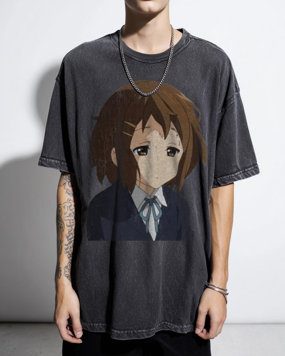 Cute Sleepy Yui Hirasawa K-On! Anime T-Shirt - Kawaii Manga Music Fan Girls