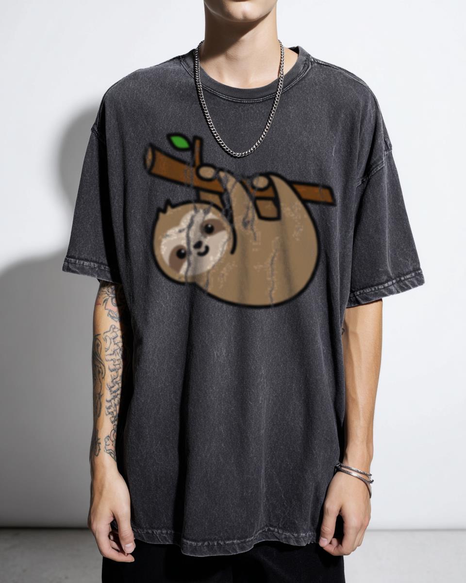 Cute Sloth Aesthetic Animal Anime T-Shirt - Kawaii Funny Mammal Nature