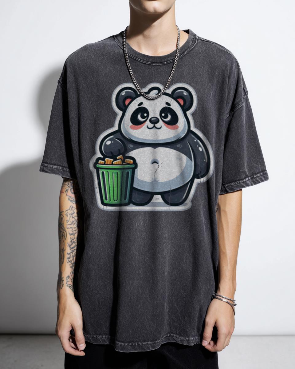 Cute Smiling Panda Bear Kawaii T-Shirt - Funny Fat Animal Lover Gift