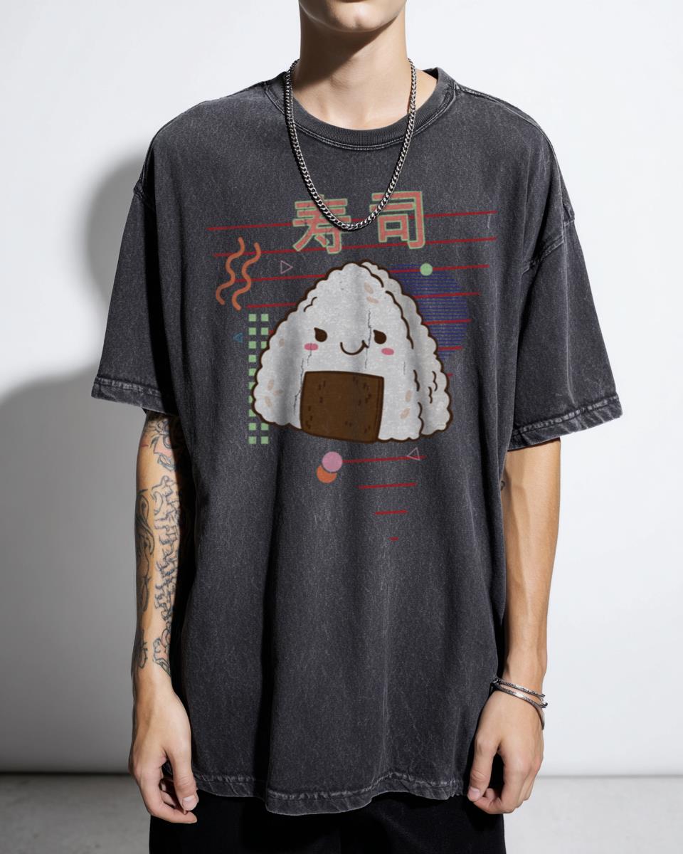 Cute Sushi Kawaii T-Shirt - 90s Retro Japanese Aesthetic Otaku