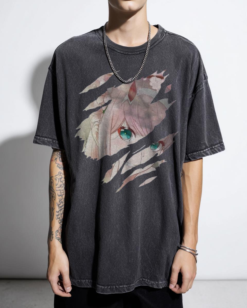 Cute Zero Two Darling in the Franxx Anime T-Shirt - Kawaii Manga Waifu Graphic Tee Unisex