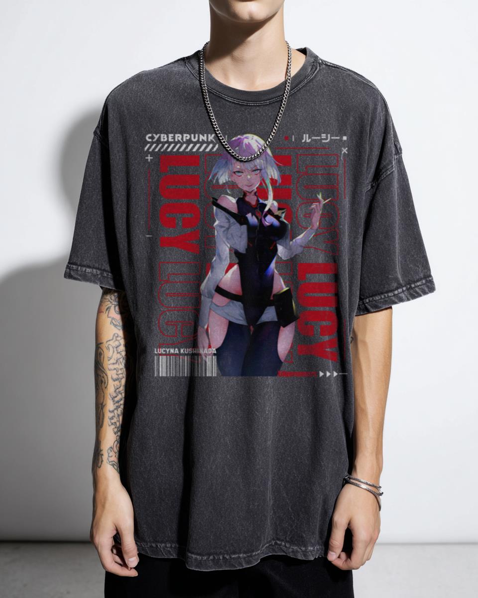 Cyberpunk Edgerunners Lucy Anime T-Shirt - David Martinez Manga Fan Unisex Tee