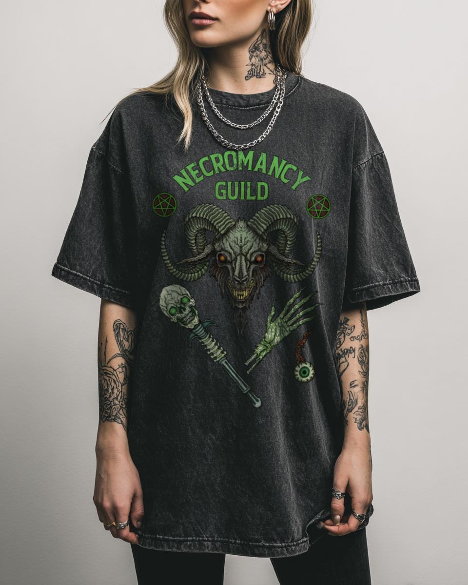 D&D Necromancy Guild Azhmodai T-Shirt – Fantasy Horror Lich Gaming Unisex