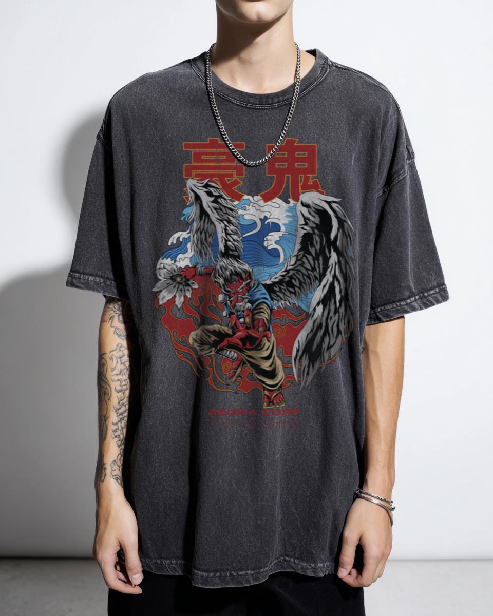 Daitengu Japanese Yokai Demon T-Shirt - Akuma Devil Mythology Art Unisex