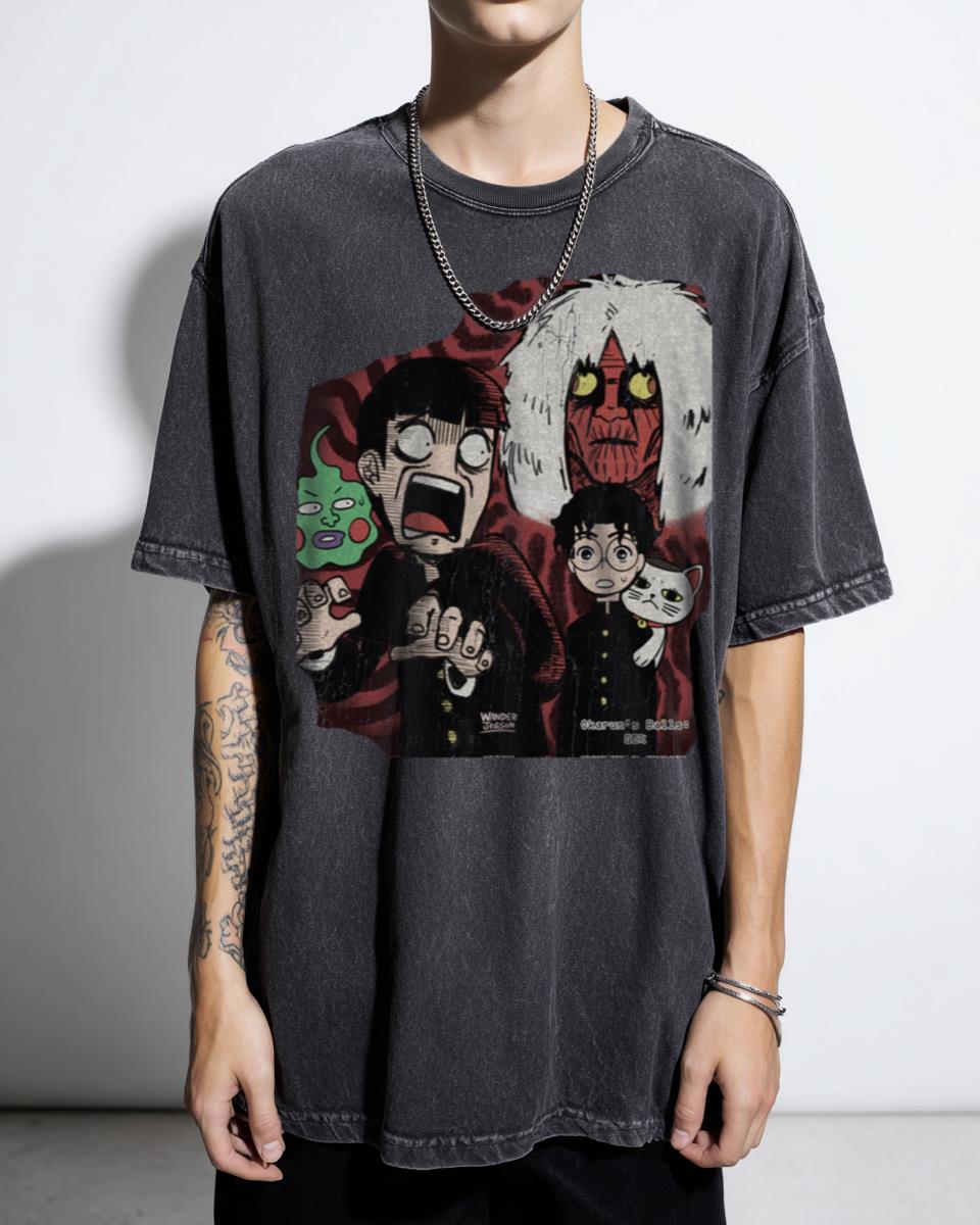 Dandadan Fanart Characters T-Shirt - Momo Okarun Turbo Granny Yokai