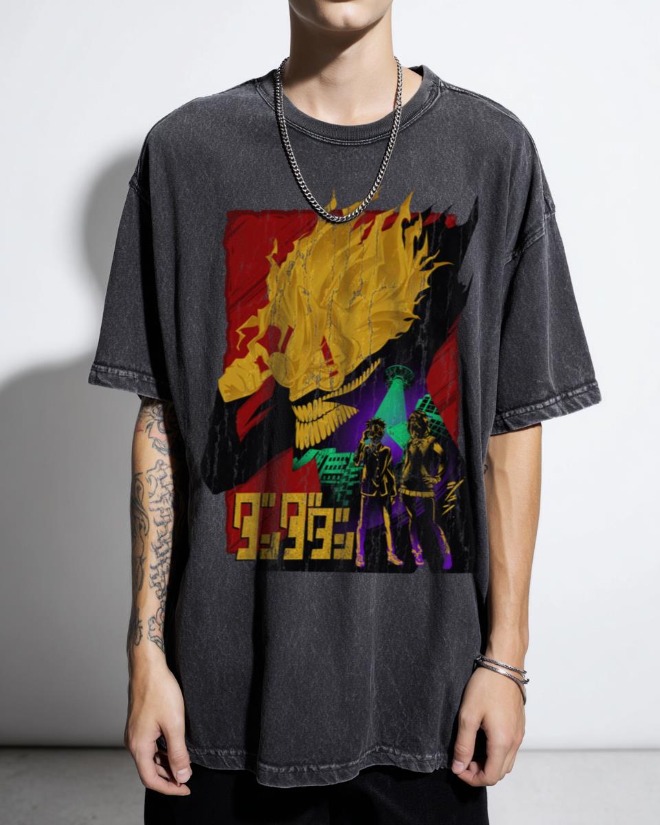 Dandadan Ghost & Aliens Anime T-Shirt - Momo Ayase Ken Takakura Manga Art