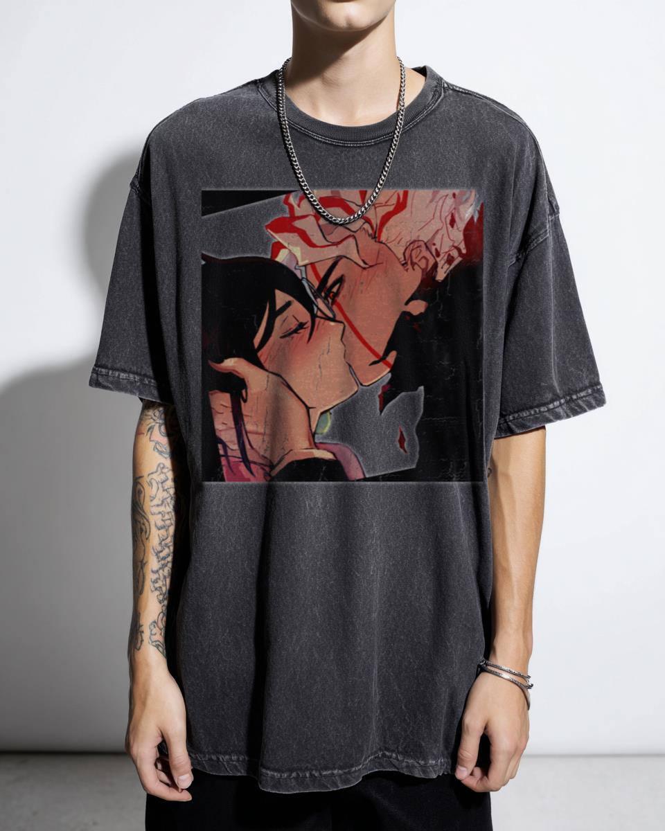 Dandadan Iconic Scene Anime T-Shirt - Momo Okarun Manga Fan Art