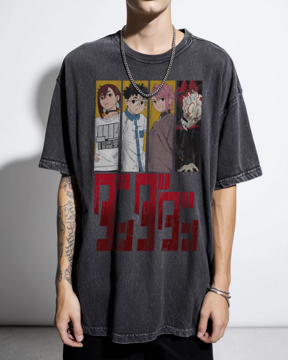 Dandadan Momo Ayase & Okarun Kawaii T-Shirt - Japanese Manga Fanart