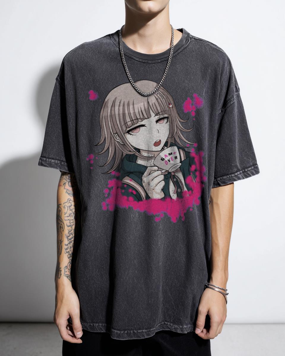 Danganronpa Chiaki Nanami 'Game Over' T-Shirt - Anime Gamer Girl Fan Unisex