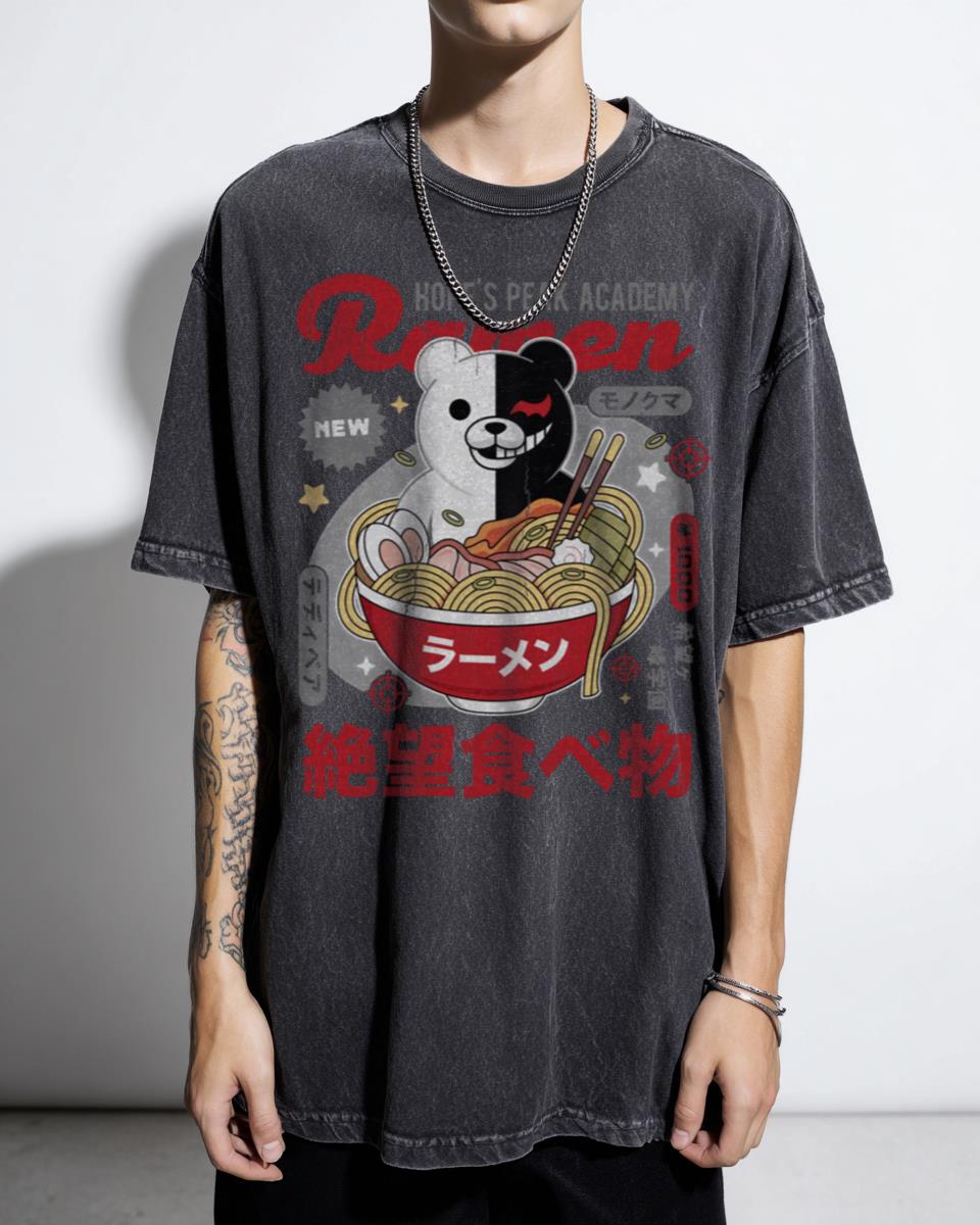 Danganronpa Hopes Peak Academy Monokuma Ramen T-Shirt - Anime Gaming Fan