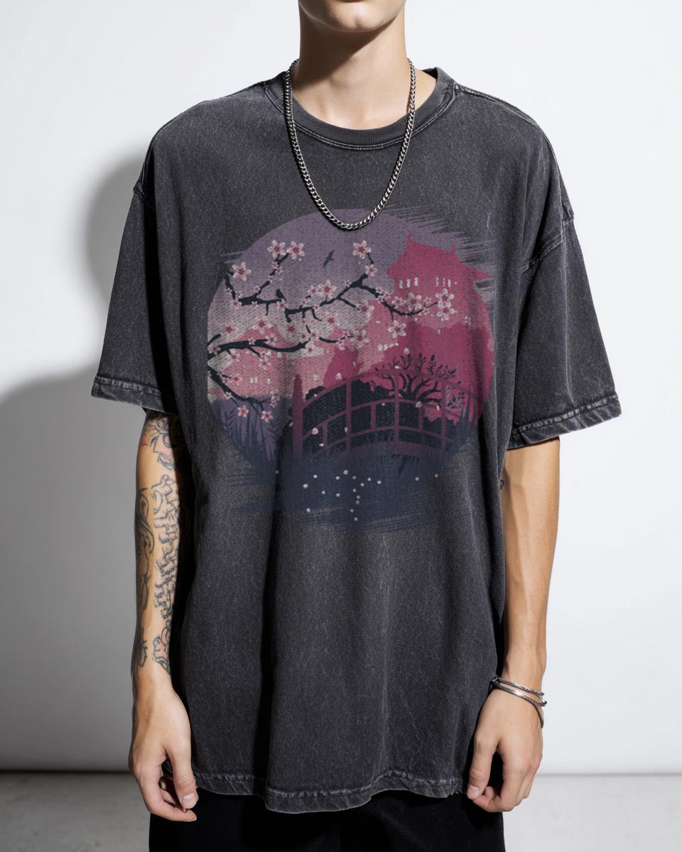 Dark Blossom Cherry Blossom Tree T-Shirt | Floral Nature Art